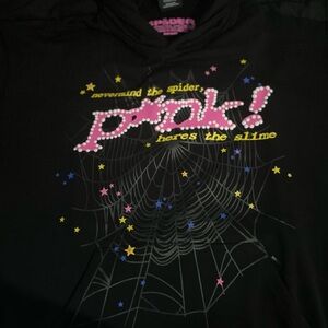 Pink and Black Neon Graphic Hoodie